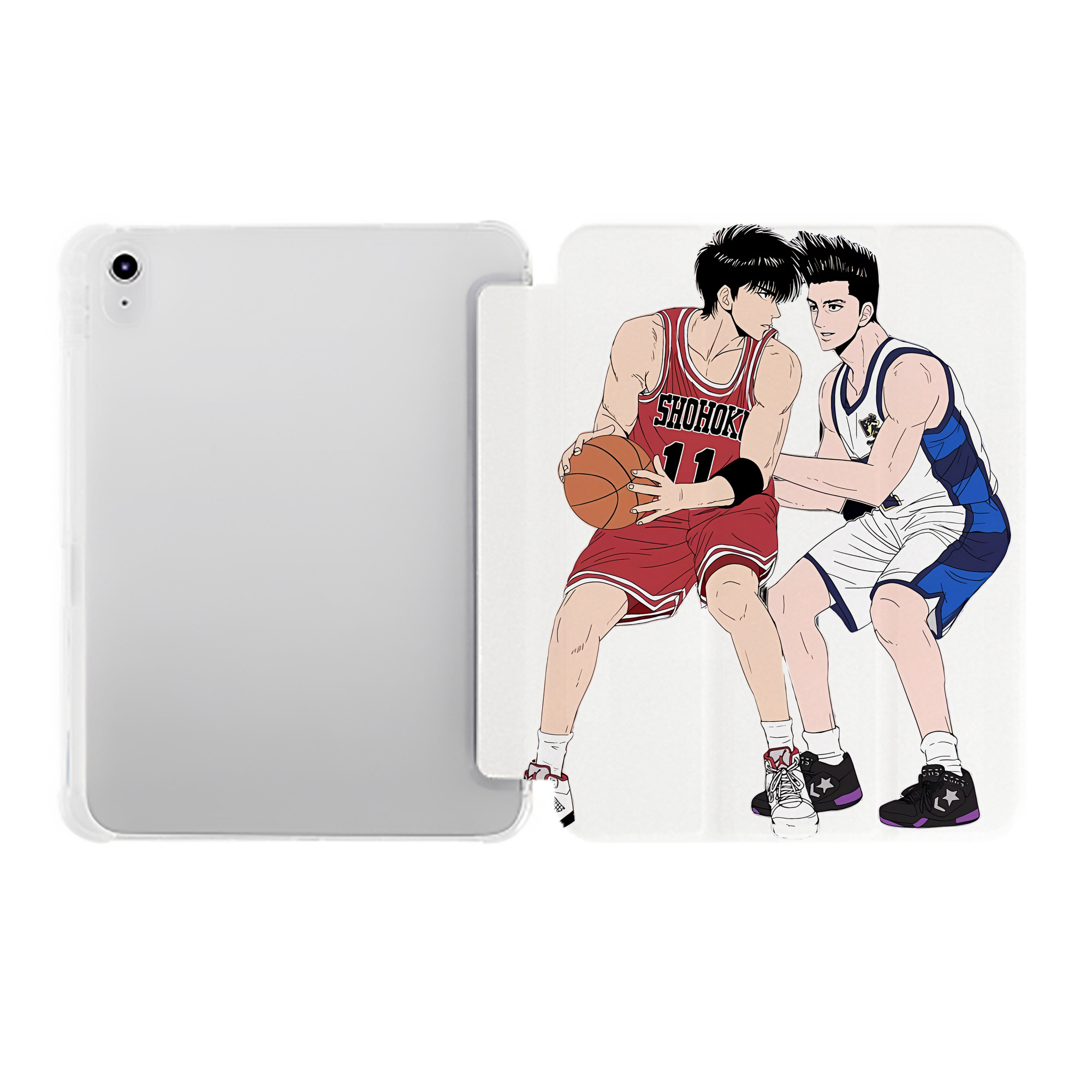 （画像用） SLAM DUNK／スラムダンク IPad ケース ペン収納付き 三つ折りスタンド PUレザー×シリコン 対応機種9.5/10.5/10.9インチ